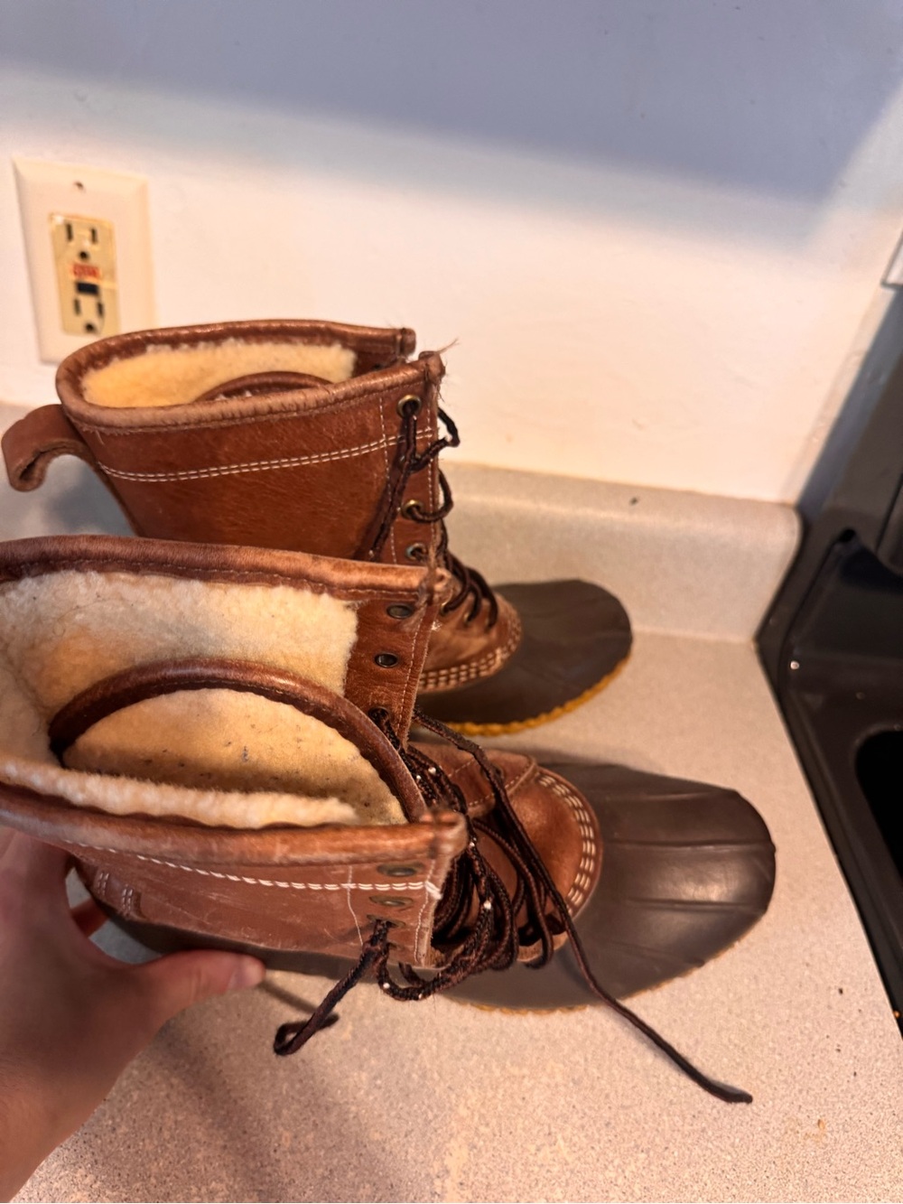 L.L. Bean Shearling Lining boots men’s size 9 women’s size 11 - Picture 2 of 12